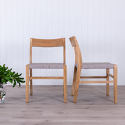 RAVEN Dining Chair  - Oak/Dove Leather