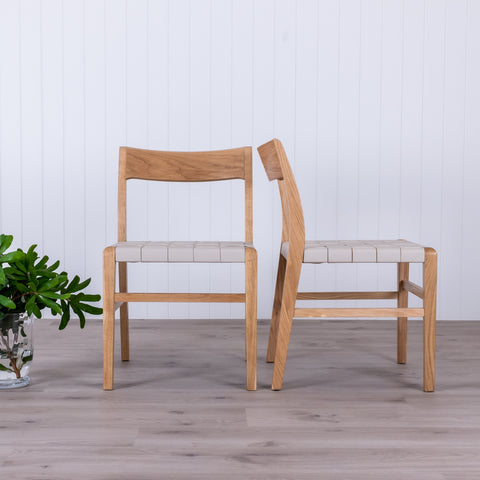 RAVEN Dining Chair - Oak/Almond Leather