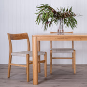 RAVEN Dining Chair - Oak/Almond Leather