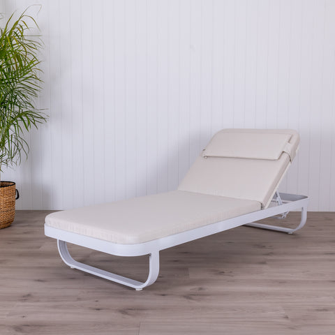 KURVE Sunlounge - White/Natural